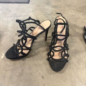 Elegant Black Strappy Heels